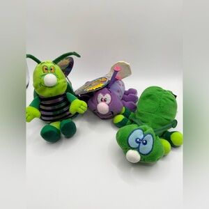 90’s Vintage Silly Slammers Bug Bean Bag Plush 6” w/ Working Sounds NWT